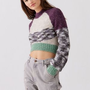 NWT UO Y2K 90s Avril Cropped Mock Neck Sweater
